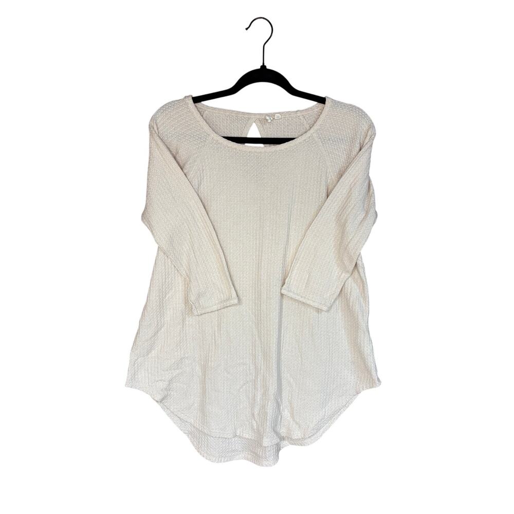 Anthropologie Women’s Waffle Knit Shirt, White, Size S, GUC